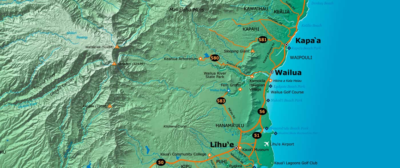 Map of Kauai