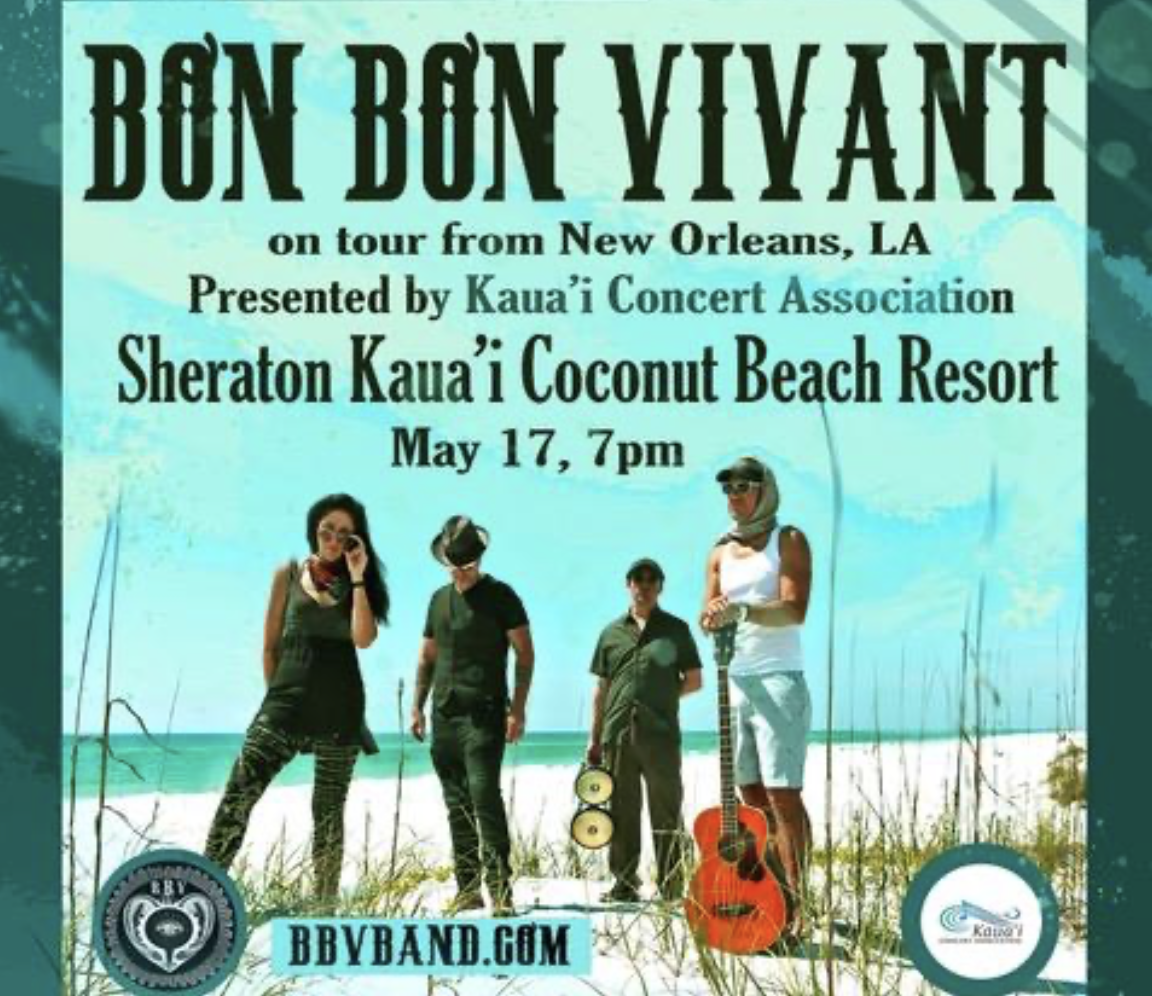 Bon Bon Vivant On Tour from New Orleans — May 17th Royal Coconut Coast